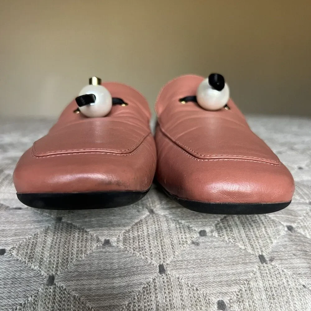 Nicholas Kirkwood Delfi Clay Leather‎ Square Toe Loafer Pearl EU 35.5 US 5.5